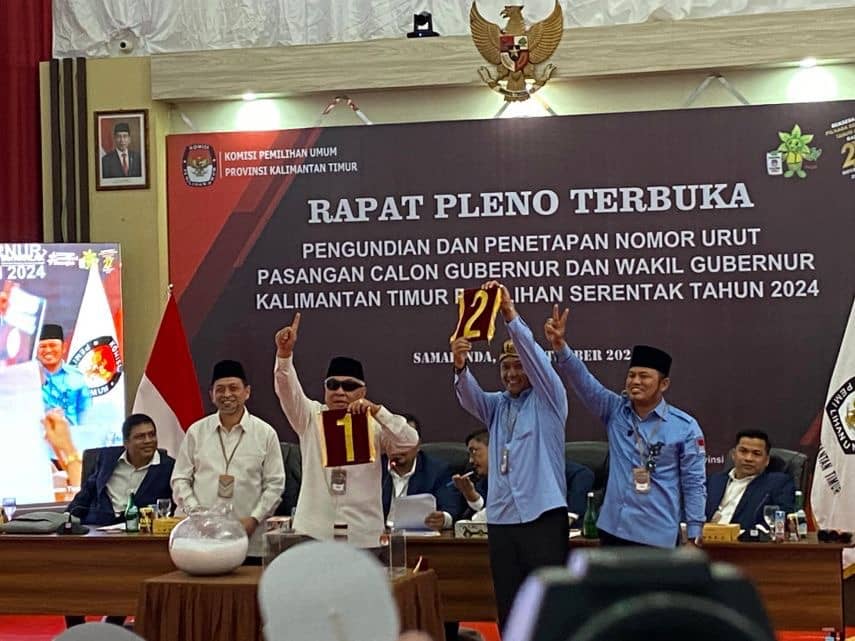 Dua Kandidat Siap Bertarung di Pilgub Kaltim, KPU Tetapkan Nomor Urut Paslon